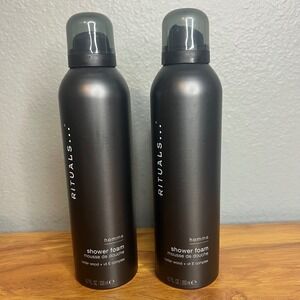 Rituals Homme Shower Foam 6.7 fl oz Black Cedar Wood Vit E 2-Pack NEW